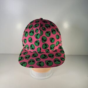 Neon Pink and green alien hat all over print funky party
